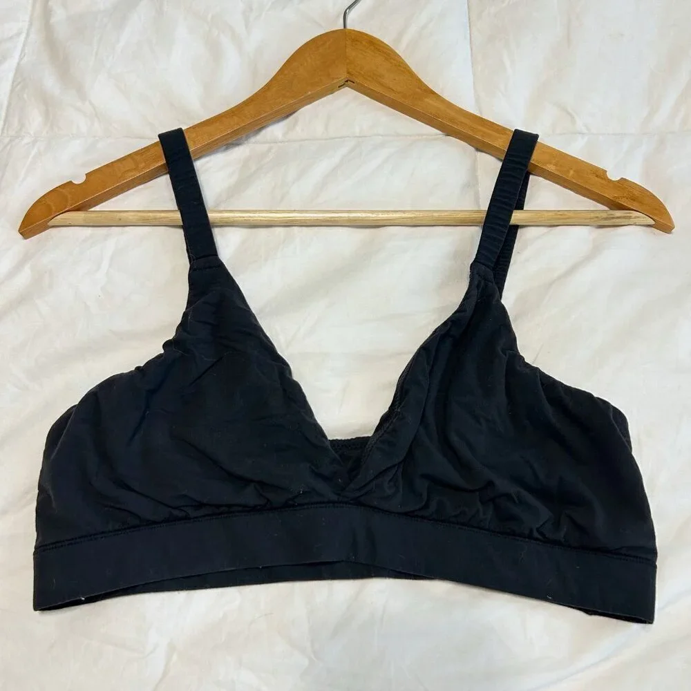 SKIMS Fits Everybody Crossover Bralette Unlined Black Size 2X